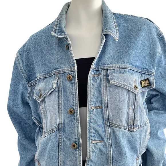 Vintage PARASUCO 90s Oversized Trucker Chore Denim Jean Jacket - Picture 3 of 14